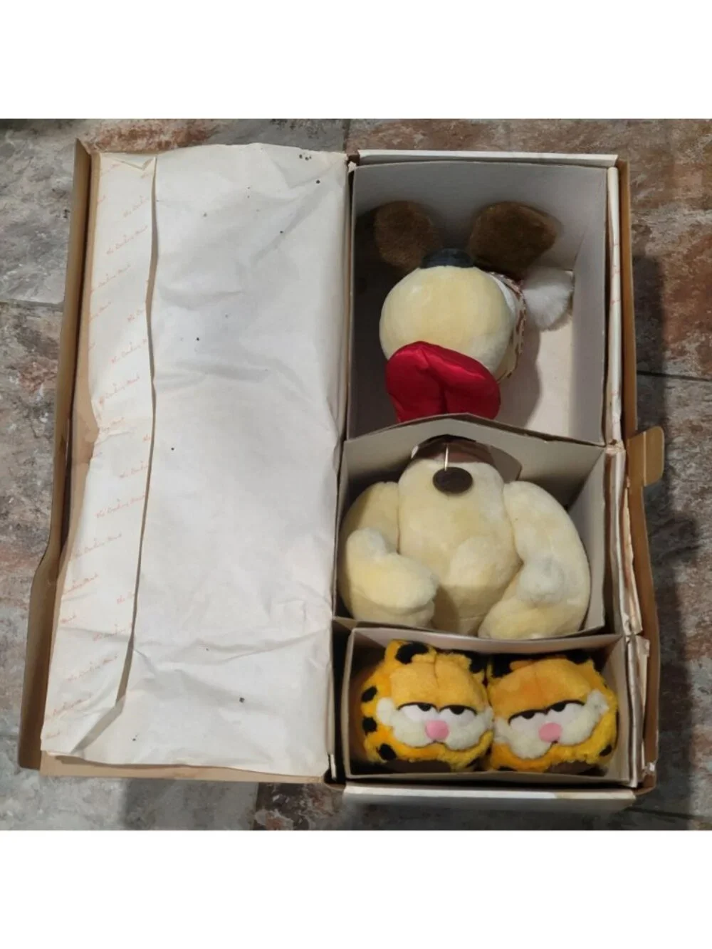 Danbury Mint Bedtime For Odie Large Plush Stand Up Base Signed Jim Davis Garfiel